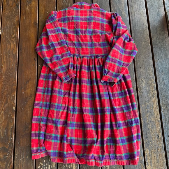 Hanna andersson plaid flannel pj’s dress midi - Picture 3 of 5